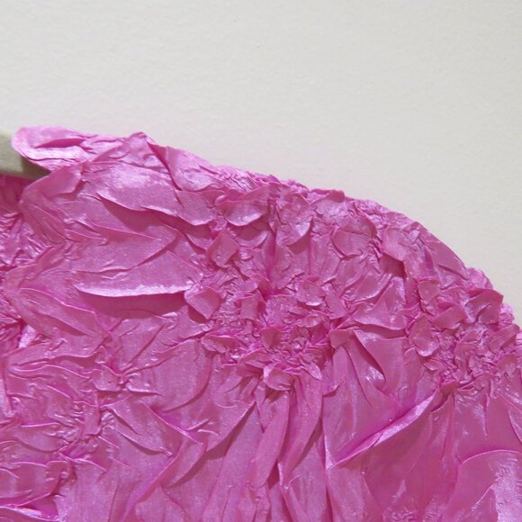 VINTAGE Y2K ORIGAMI MAGICSCARF Scrunch Crinkle Floral Popcorn Pink - One Size - Picture 4 of 14